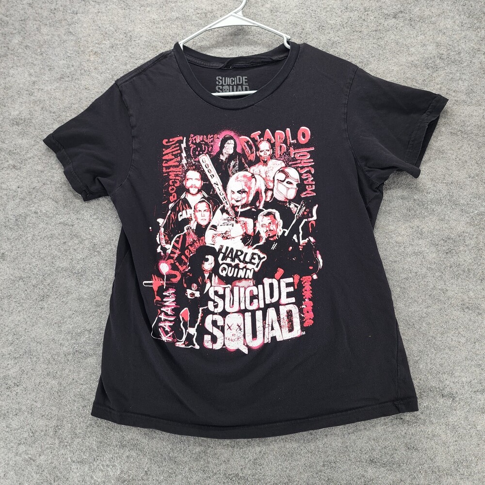 Suicide Squad Shirt Womens Medium Short Sleeve Black Movie Comic